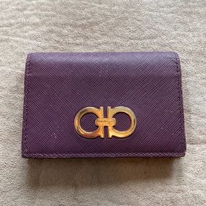 Salvatore Ferragamo Purple Card Holder